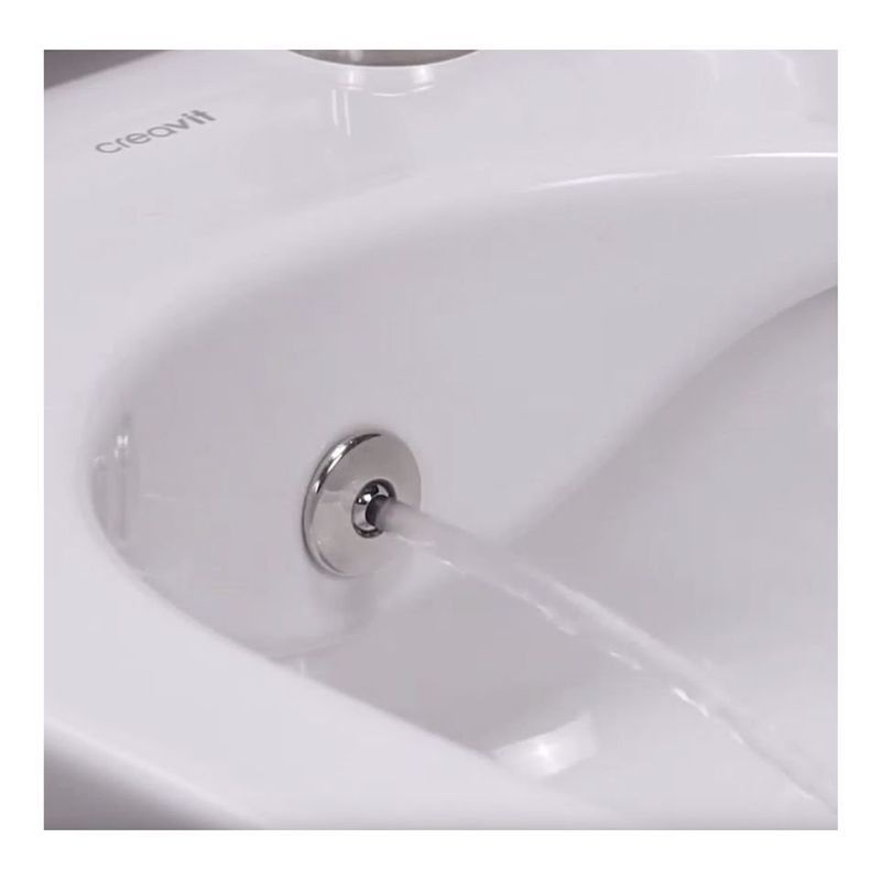 Creavit free fe322-34cb00e-0002 унитаз-биде со смесителем подвесной, безободковый (белый глянцевый)