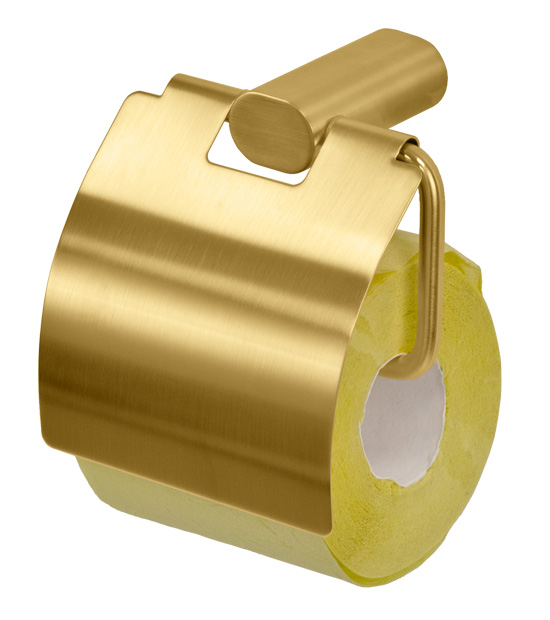 Держатель для туалетной бумаги с крышкой lounge bg золото брашированное remer