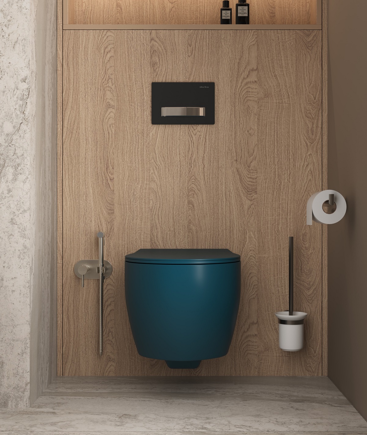 Смеситель с гигиеническим душем Allen Brau Priority 5.31005-BN (с внутренней частью) никель браш