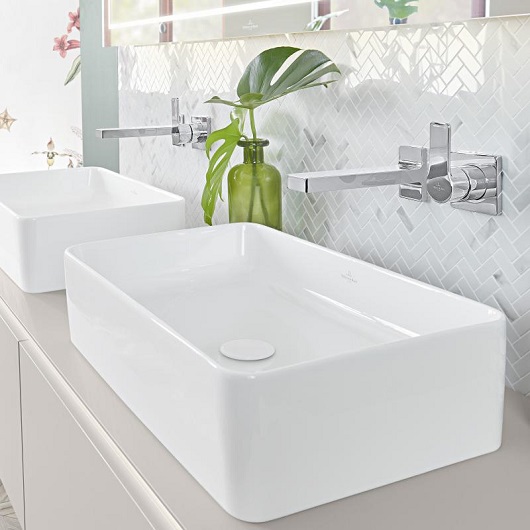 Раковина накладная collaro ceramicplus 560x360 белый глянцевый villeroy&boch