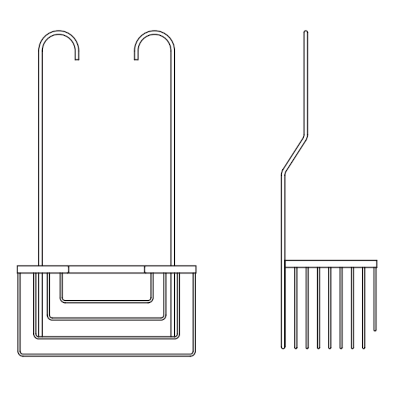 Корзина настенная 25см из нерж.стали с креплением за выходы смесителя из стены addimex adg003 chrome