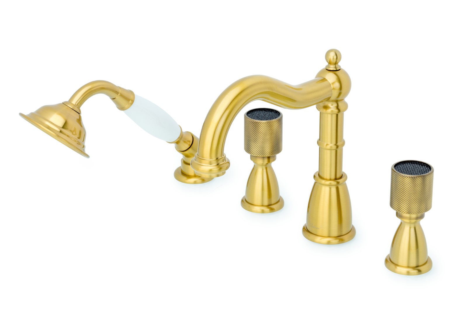 Смеситель врезной 4отв. royal cristal, бронза_комплект