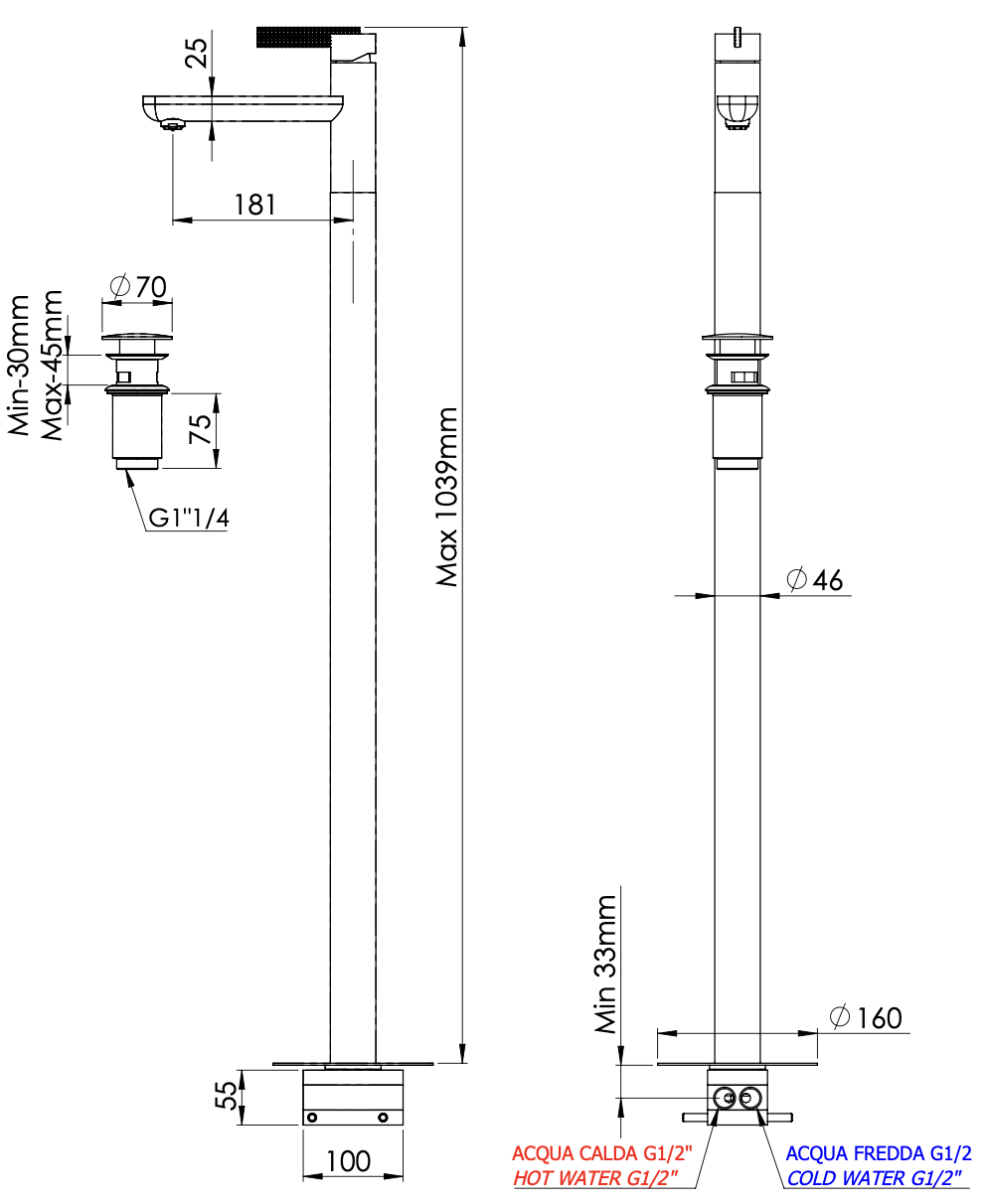 Смеситель для раковины daniel club anc68864, медь состаренная