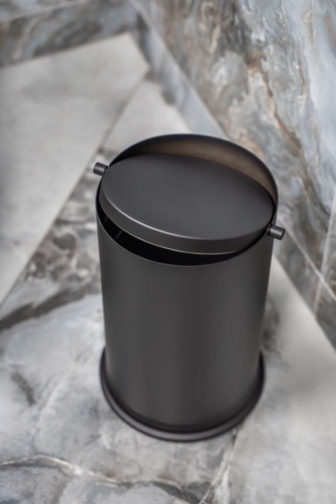 Ведро для мусора с вращающейся крышкой Black