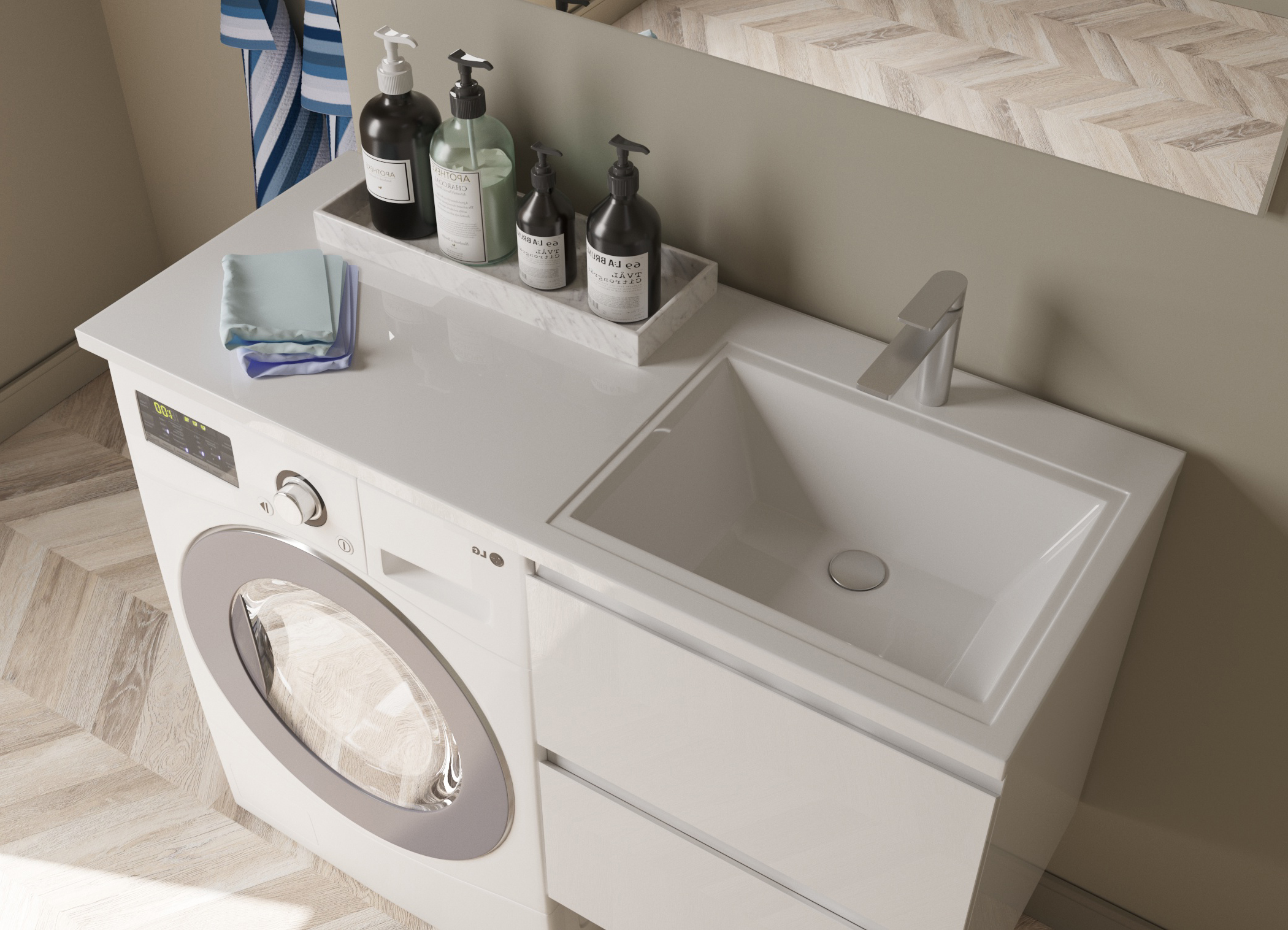 Раковина "dallas silk" правая 1150х480