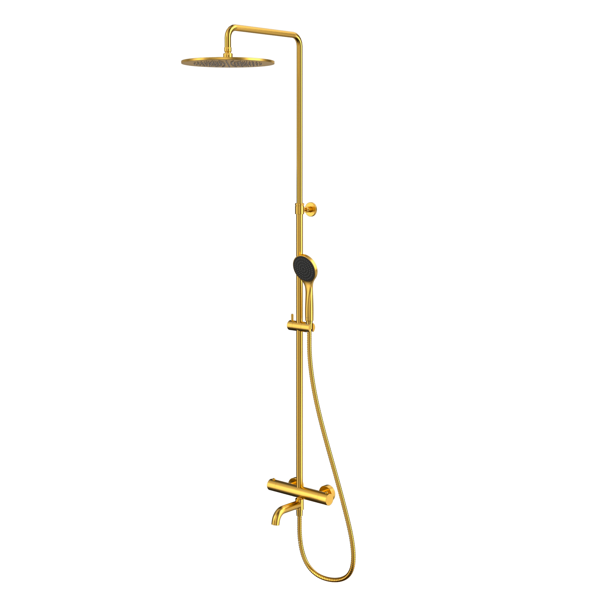 Термостатическая система для ванны наружного монтажа whitecross y y1234basicglb (браш. золото)