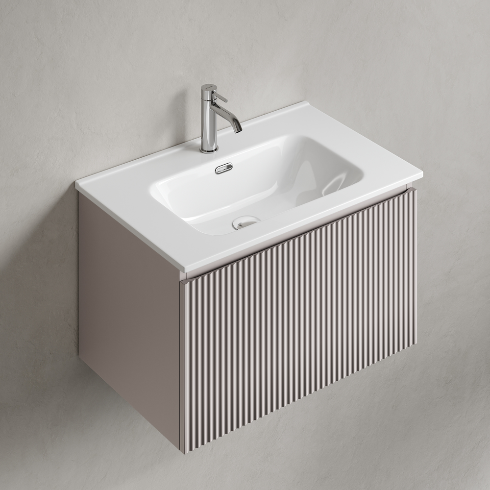 Тумба подвесная SANCOS Snob R 1.0 690х445х406, c одним ящиком оснащенным доводчиками Doha Soft, арт. SNR1.070SM