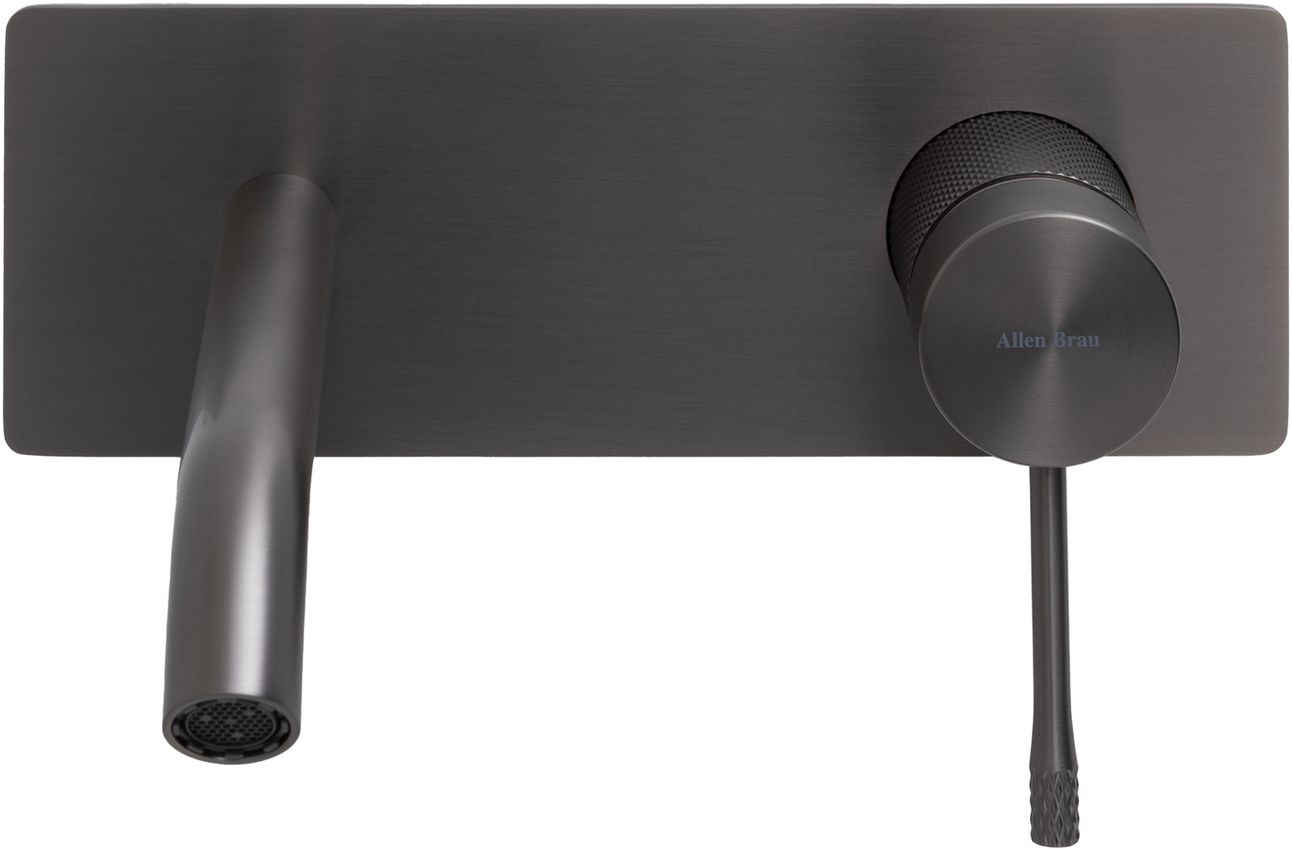 Смеситель для раковины allen brau priority 4.0 5.31d03-mg (с внутренней частью) графит браш