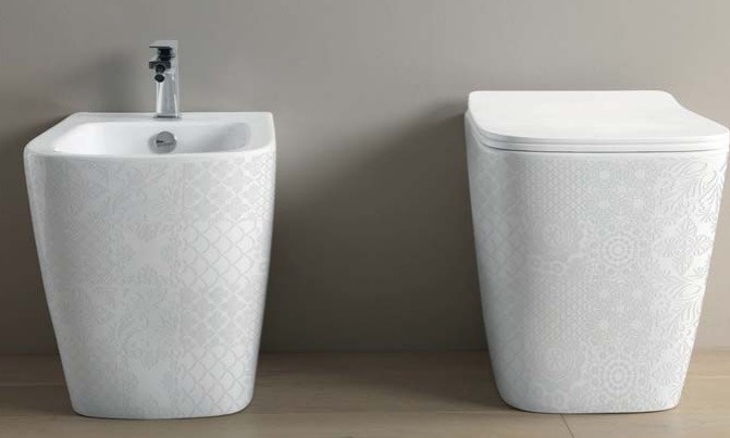 Биде напольное белый глянцевый 420x360x525 a16 artceram