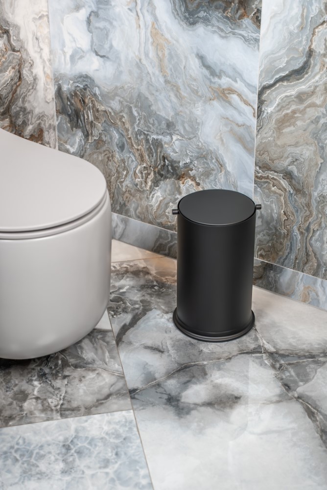 Ведро для мусора с вращающейся крышкой Black