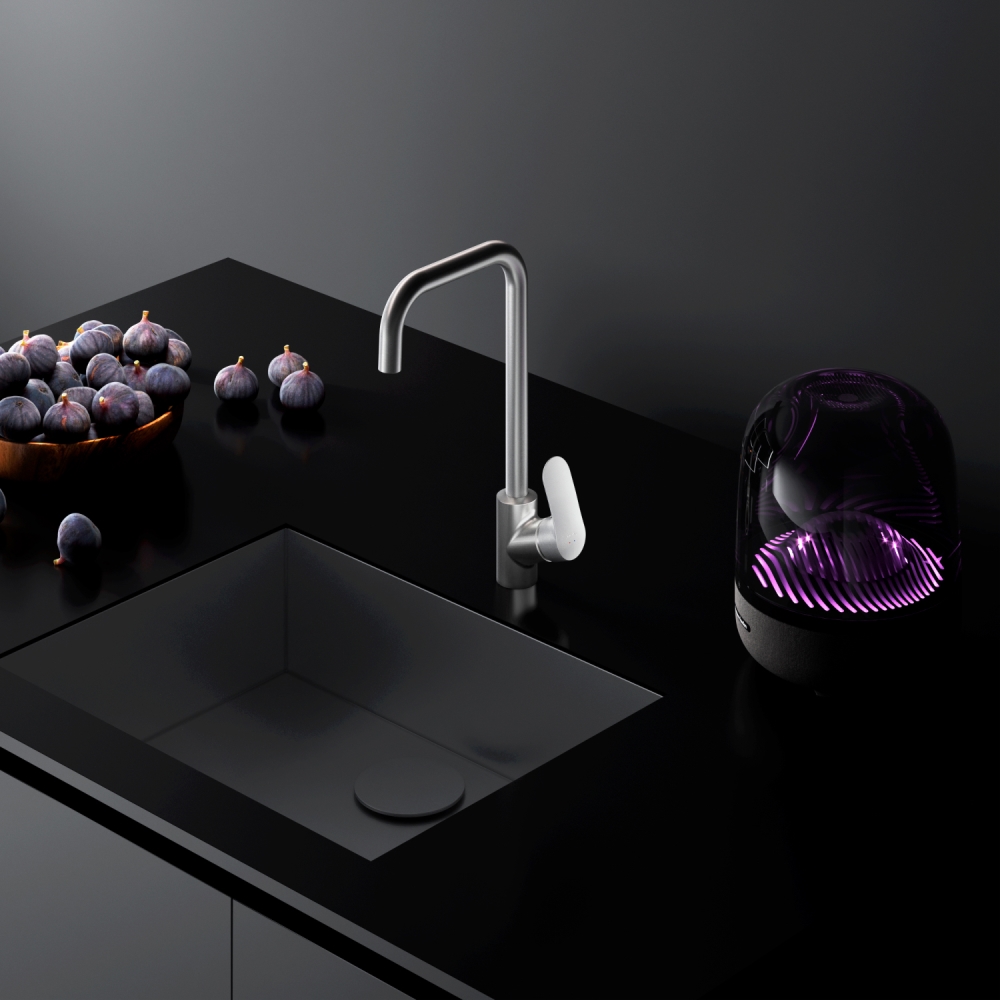 F8006011 Like, смеситель для кухни G-образный излив, сатин, шт.