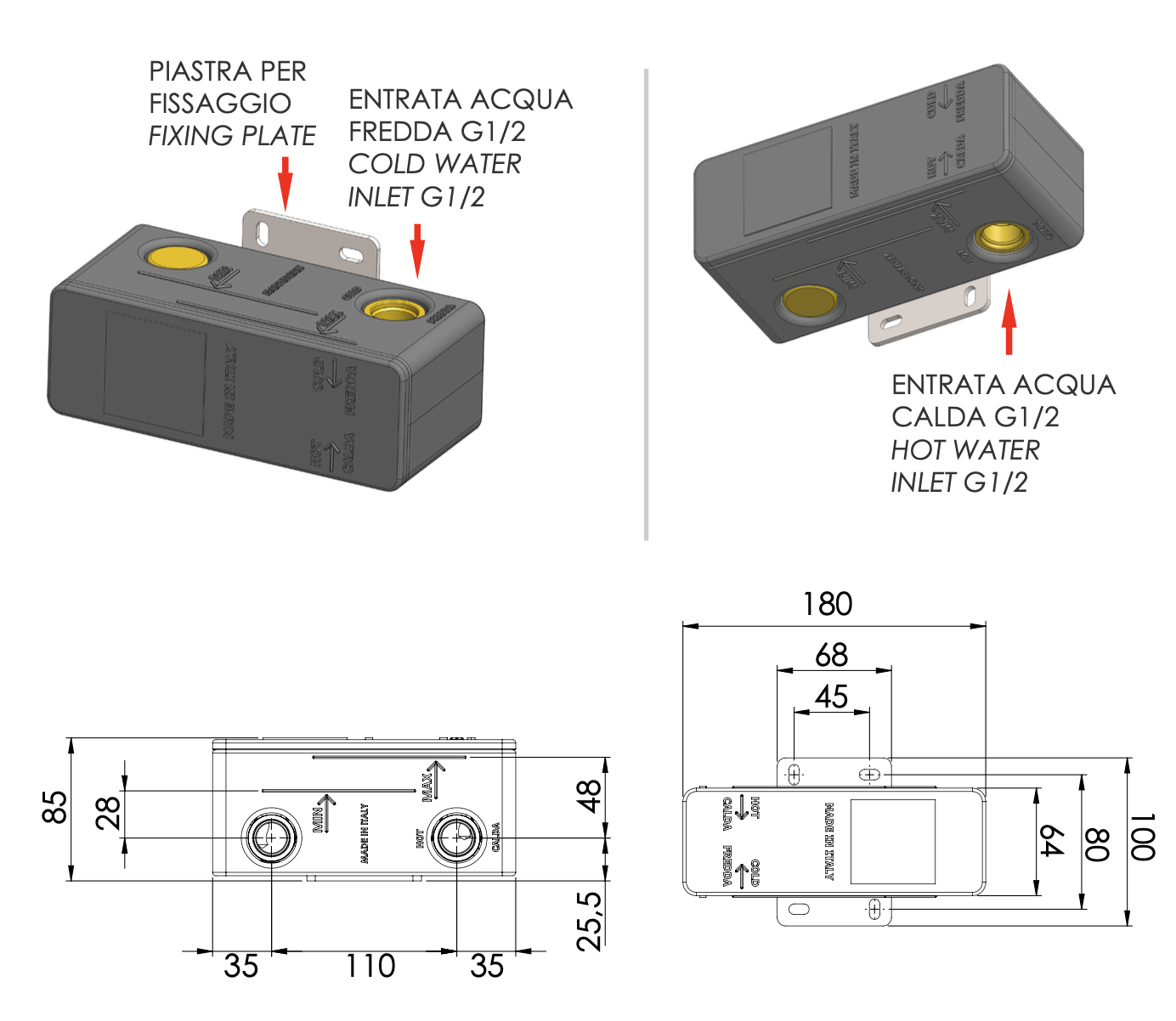 Скрытая часть для раковины daniel danbox632