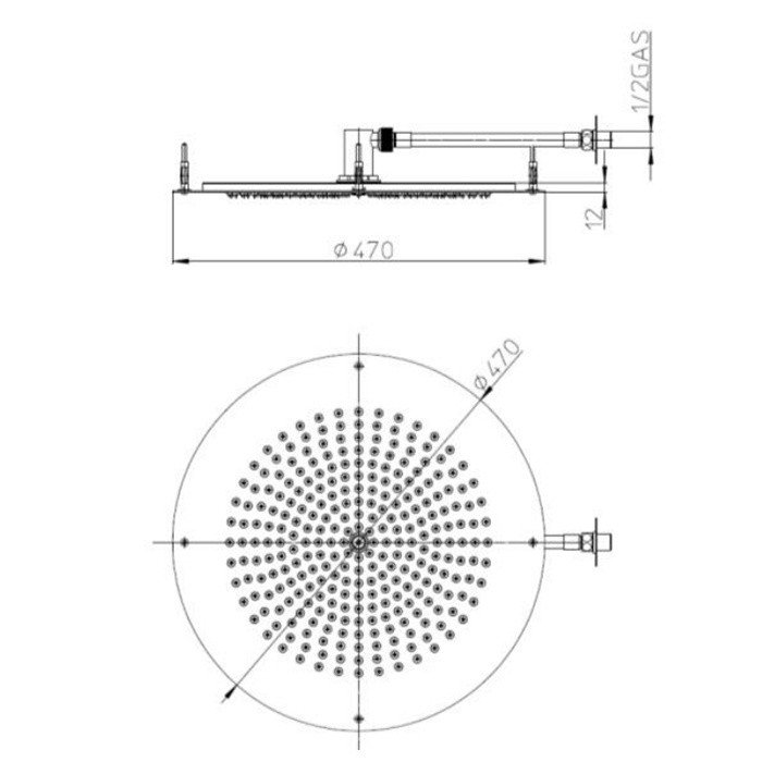 Bossini dream oki h38458.030 верхний душ ø 470 мм хром Bossini dream oki h38458.030 верхний душ ø 470 мм хром