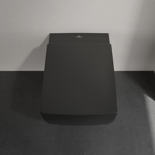 ПРОДАЕТСЯ КОМПЛЕКТОМ С УНИТАЗОМ 4633R0R7!!!Memento 2.0 Сиденье с крышкой для унитаза, QuickRelease и SoftClosing, крепления из нержавеющей стали,Pure Black (черный матовый)