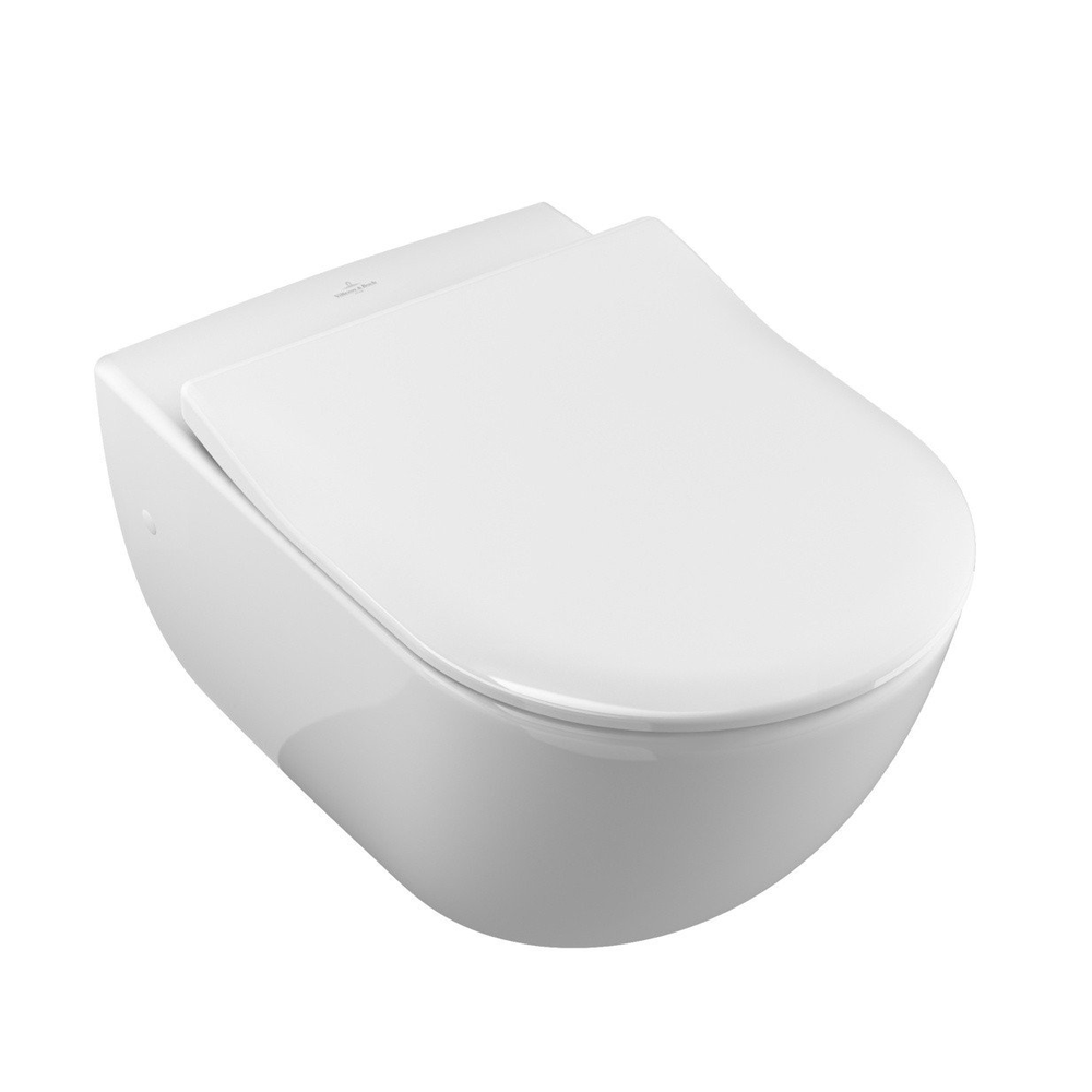 Сиденье с крышкой для унитаза белый глянцевый subway villeroy&boch