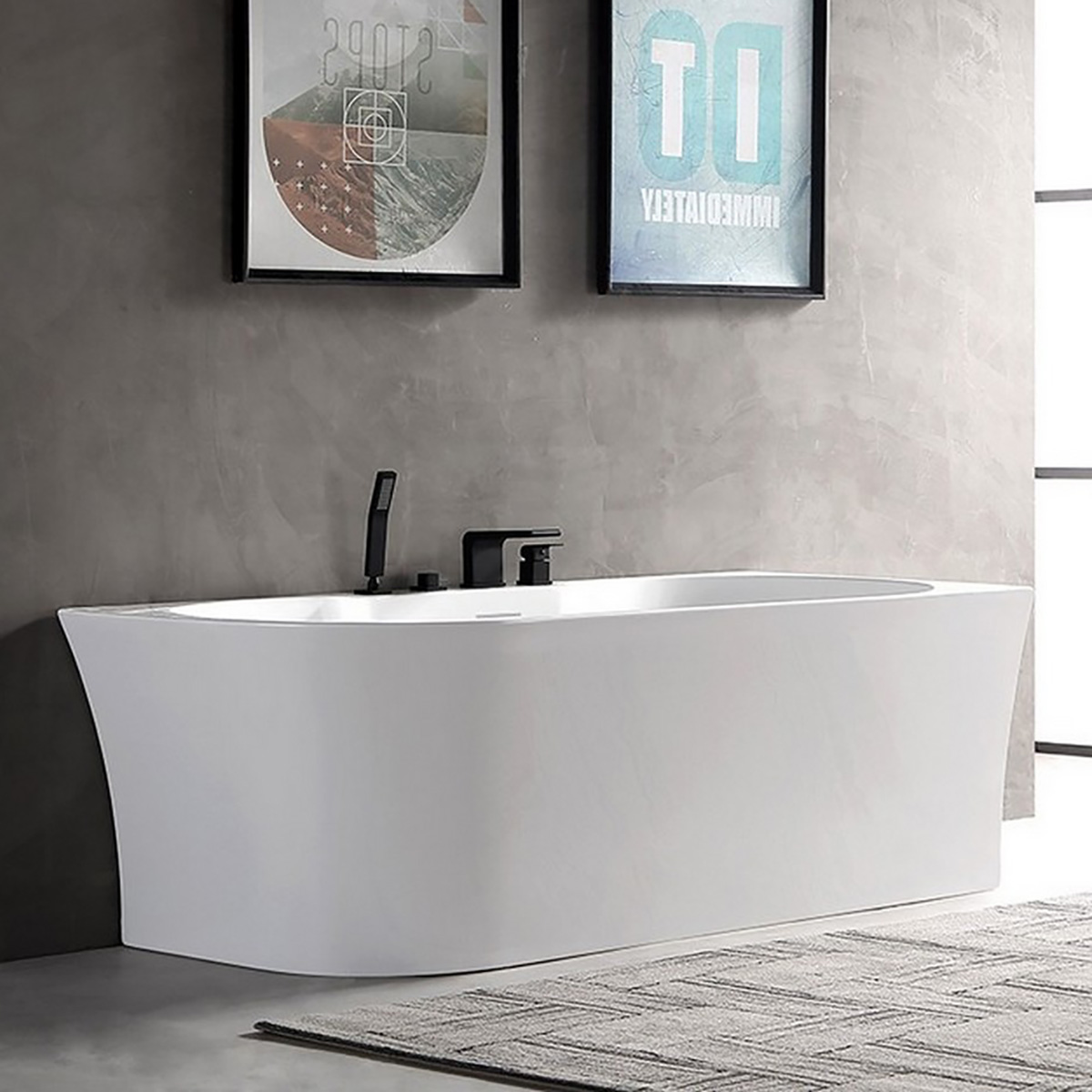 Акриловая ванна ABBER AB9335-1.7 R белая