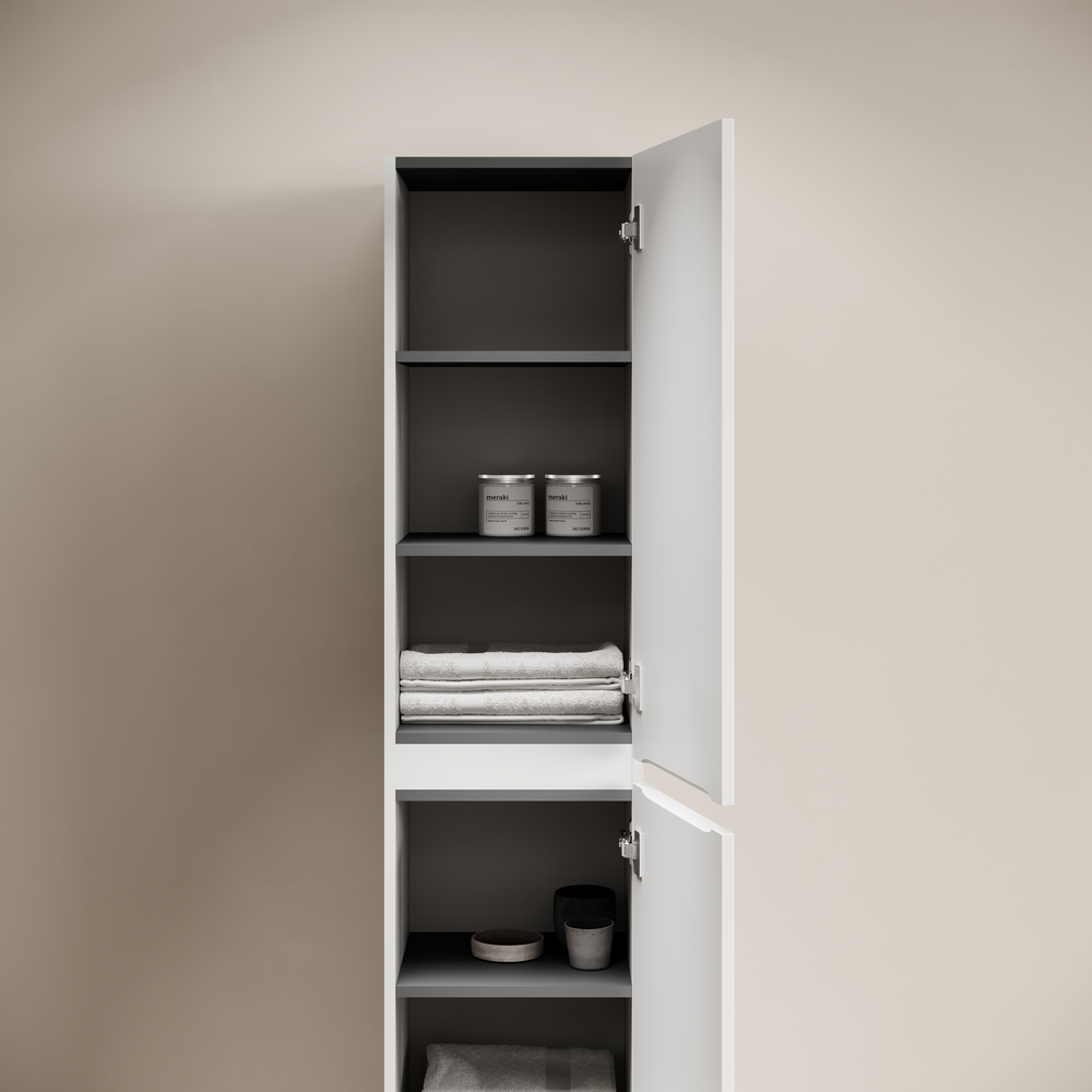 Шкаф-пенал подвесной SANCOS Code, 350х350х1650 мм, цвет белый, арт. PCD35W