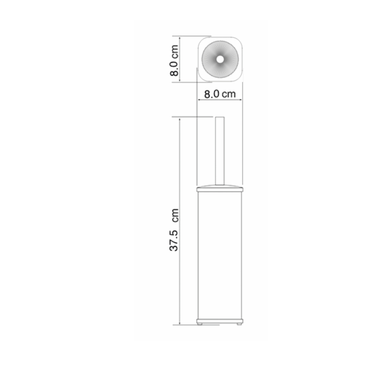 K-1117white щетка для унитаза напольная
