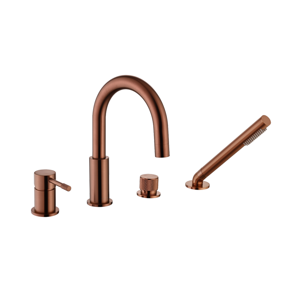 Смеситель врезной на борт ванны UNO Copper Brushed