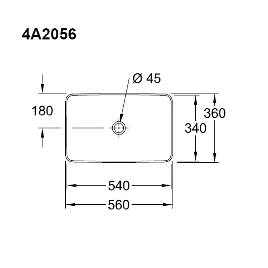Раковина накладная collaro ceramicplus 560x360 белый глянцевый villeroy&boch