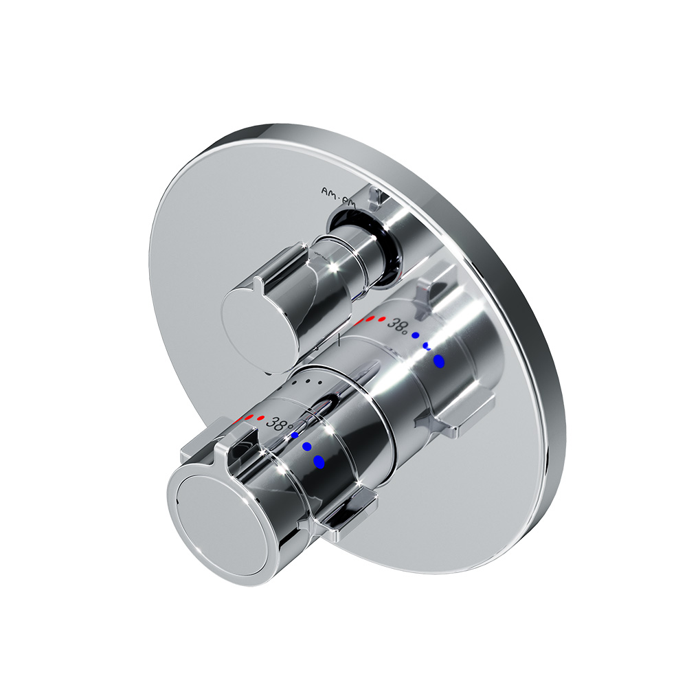 FT85A3RH40 X-Joy, набор: встроеный см-ль с ТМС, излив, прямоуг.верхний душ 300х210мм, ручн.душ, хром
