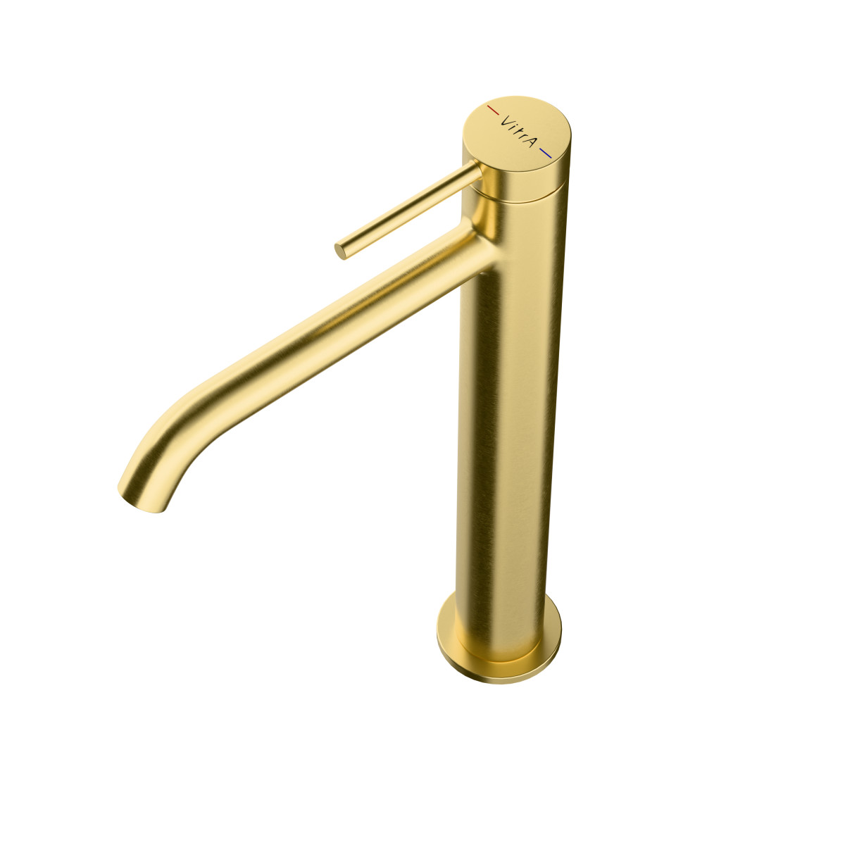 Смеситель для раковины-чаши VitrA Minimax Round A4353425EXP однорычажный брашированное золото латунь
