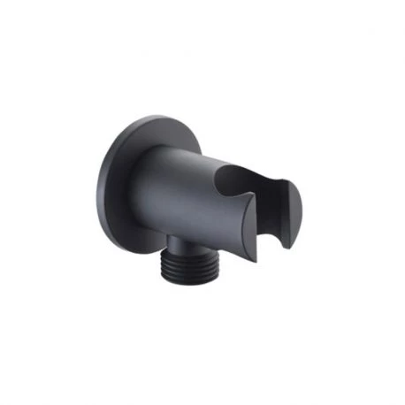 Выход для душевого шланга с держателем imex round shower sfd002/ng matt black