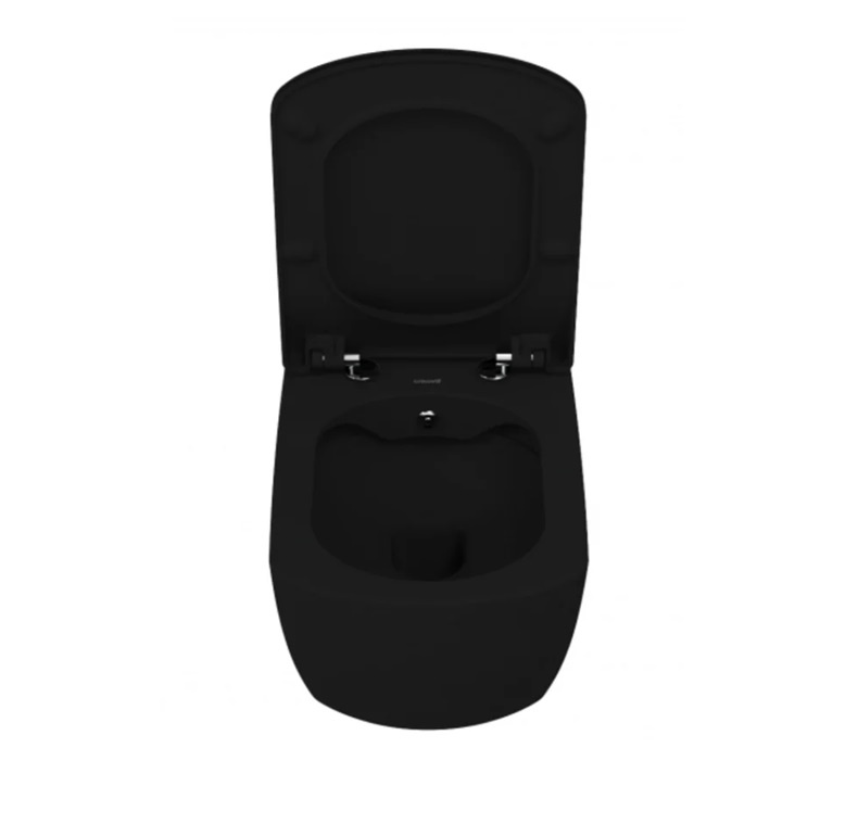 Creavit elegant eg321-00kk00e-0000 унитаз подвесной с функцией биде, безободковый (угольно-чёрный матовый)