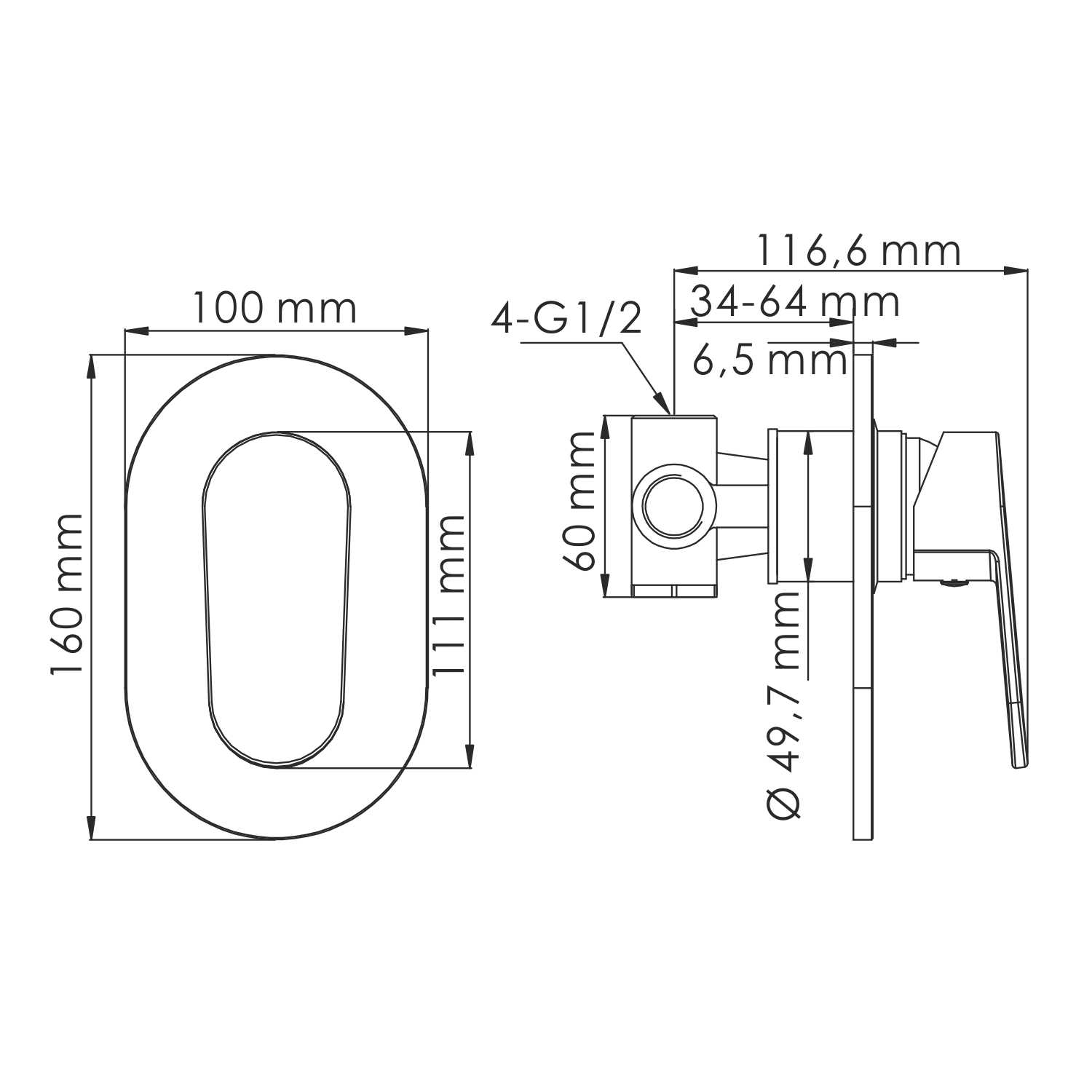 Donau 5351 смеситель для душа