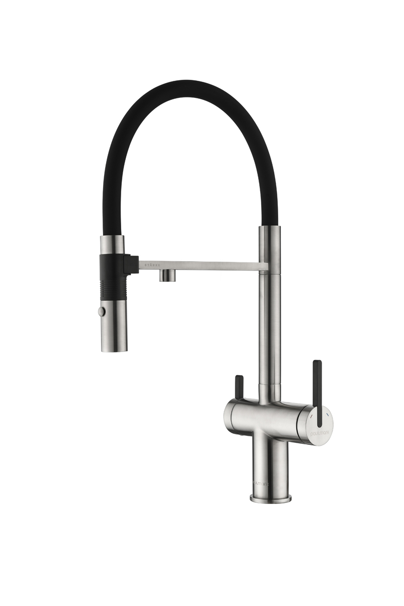 Смеситель для кухни gravity, брашированная нерж.сталь, gr213888-bs, starke-paulmark