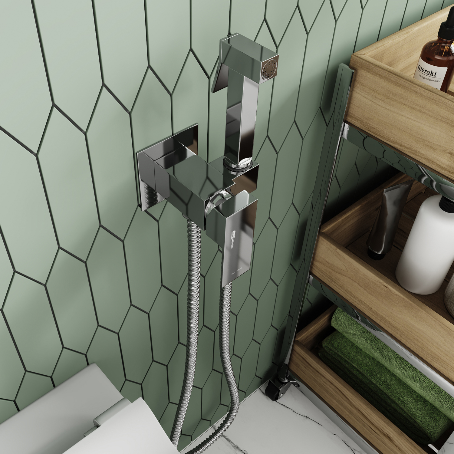 A71138 встраиваемый смеситель для душа с гигиенической лейкой