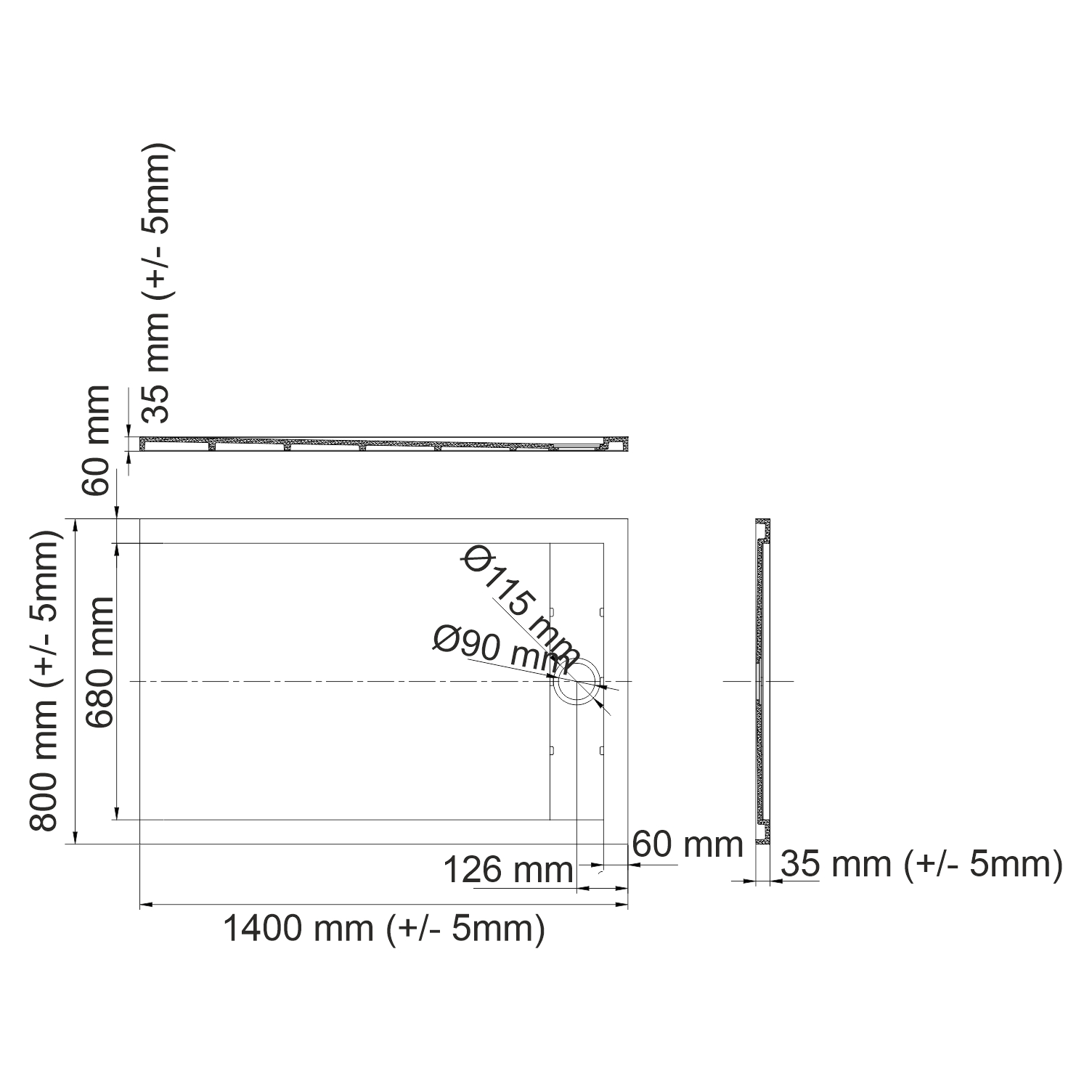 Mindel 85t35 душевой поддон