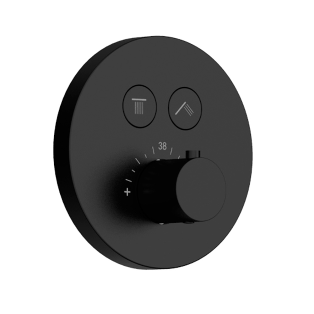 Aqm 8401mb набор для комплектации душа с термостатом, черный матовый