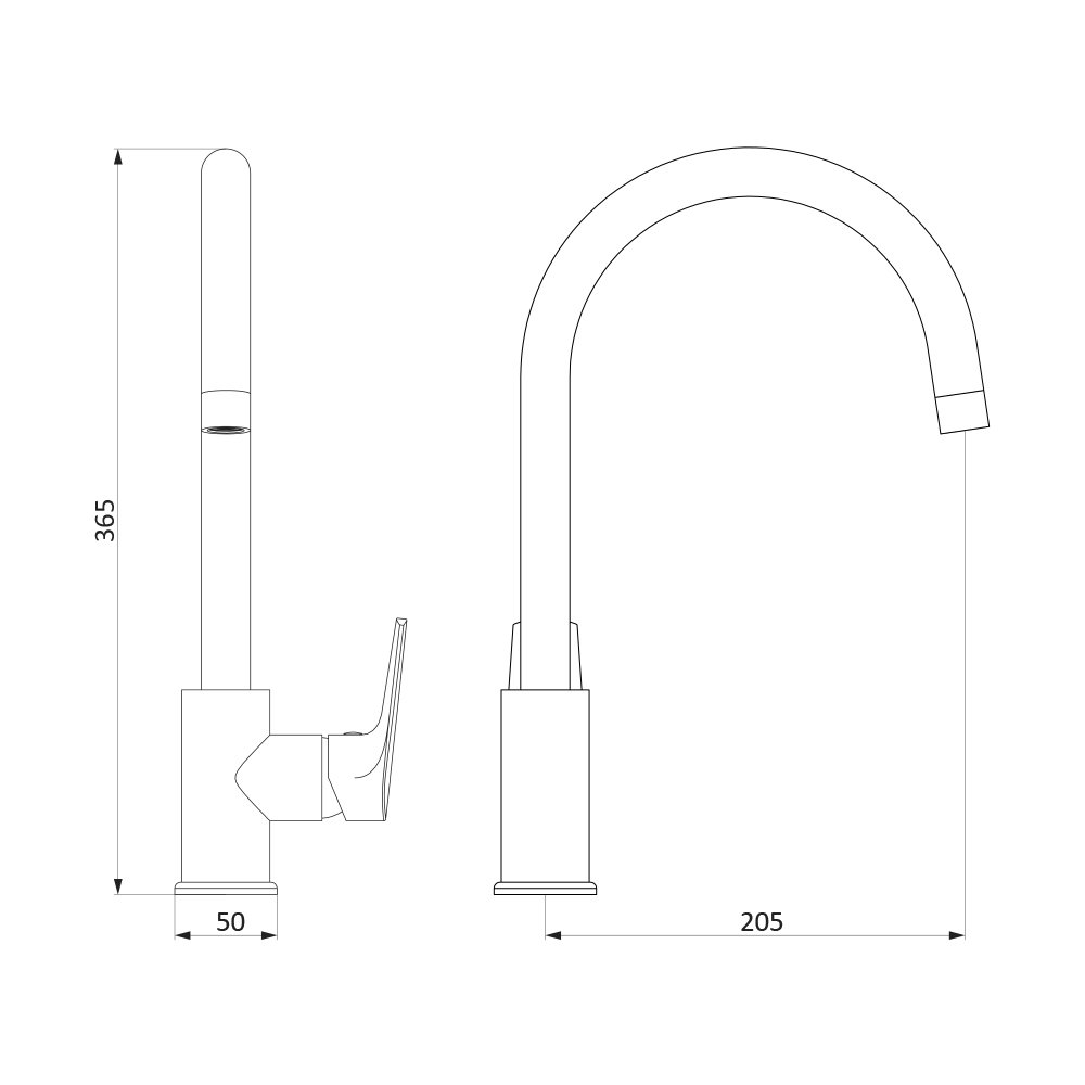 790720000 Origin Balance смеситель для кухни двухцветный черный