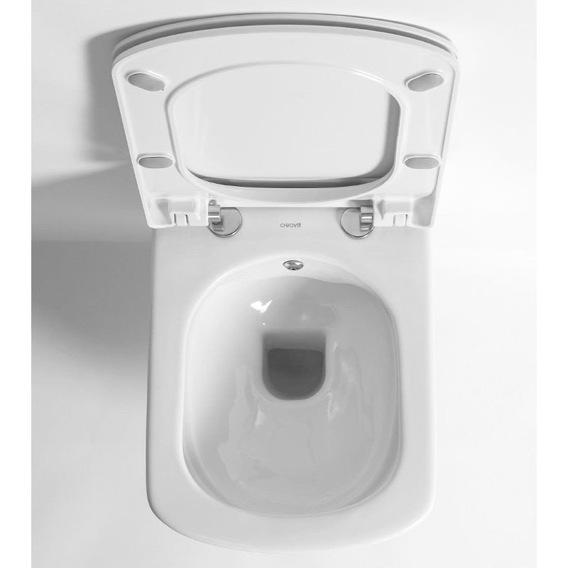 Creavit elegant eg321-00cb00e-0000 унитаз подвесной с функцией биде, безободковый (белый глянцевый)