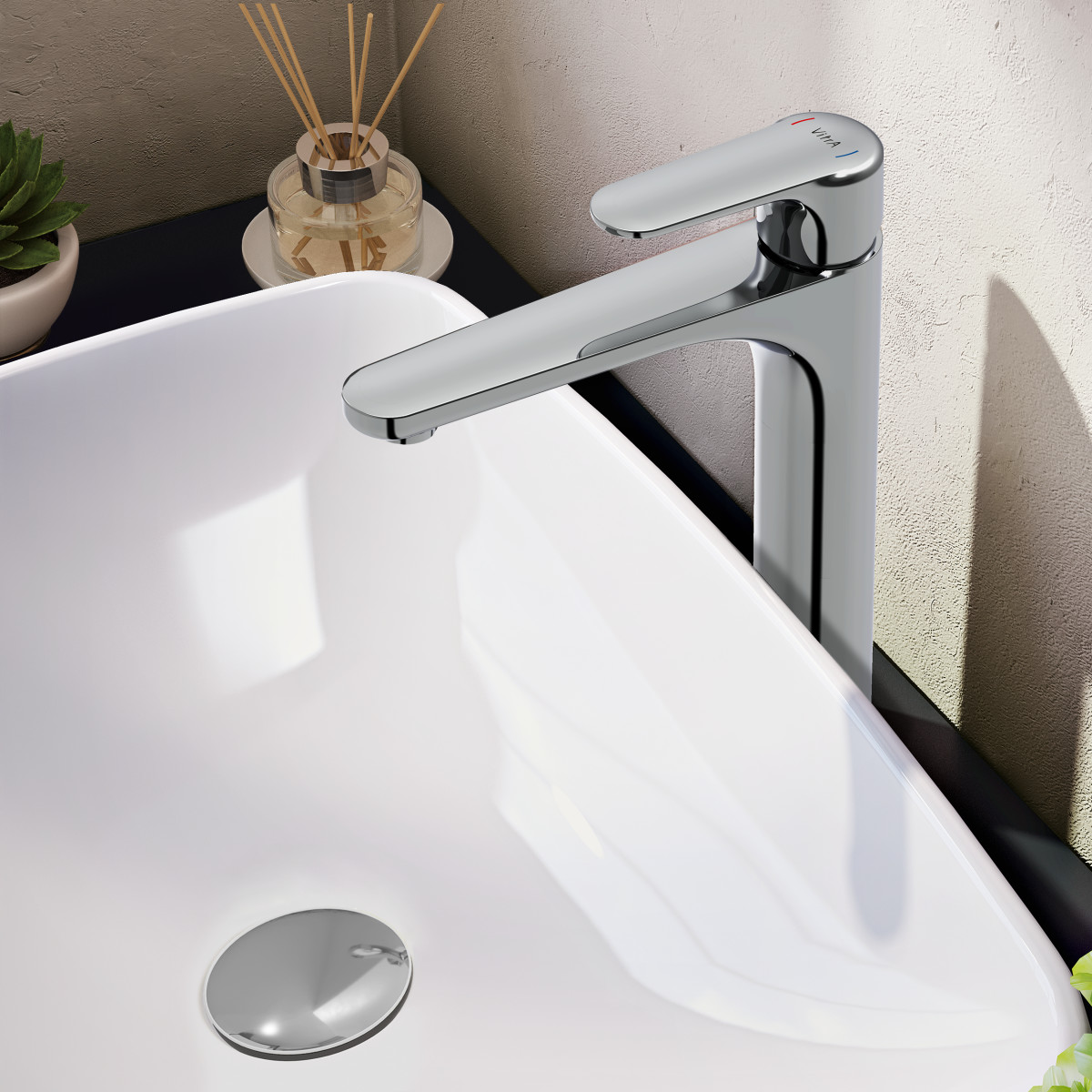 Смеситель для раковины VitrA Root Round A42707EXP однорычажный хром латунь