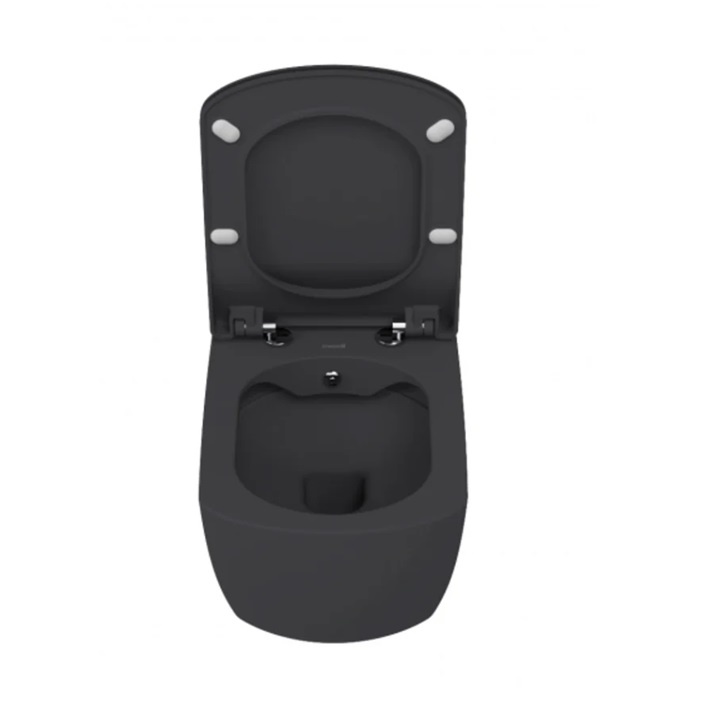 Creavit elegant eg321-00am00e-0000 унитаз подвесной с функцией биде, безободковый (антрацит матовый)