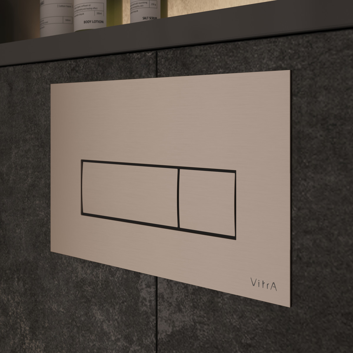 Кнопка смыва для инсталляции VitrA Root Square 740-2395 брашированный никель двойный смыв