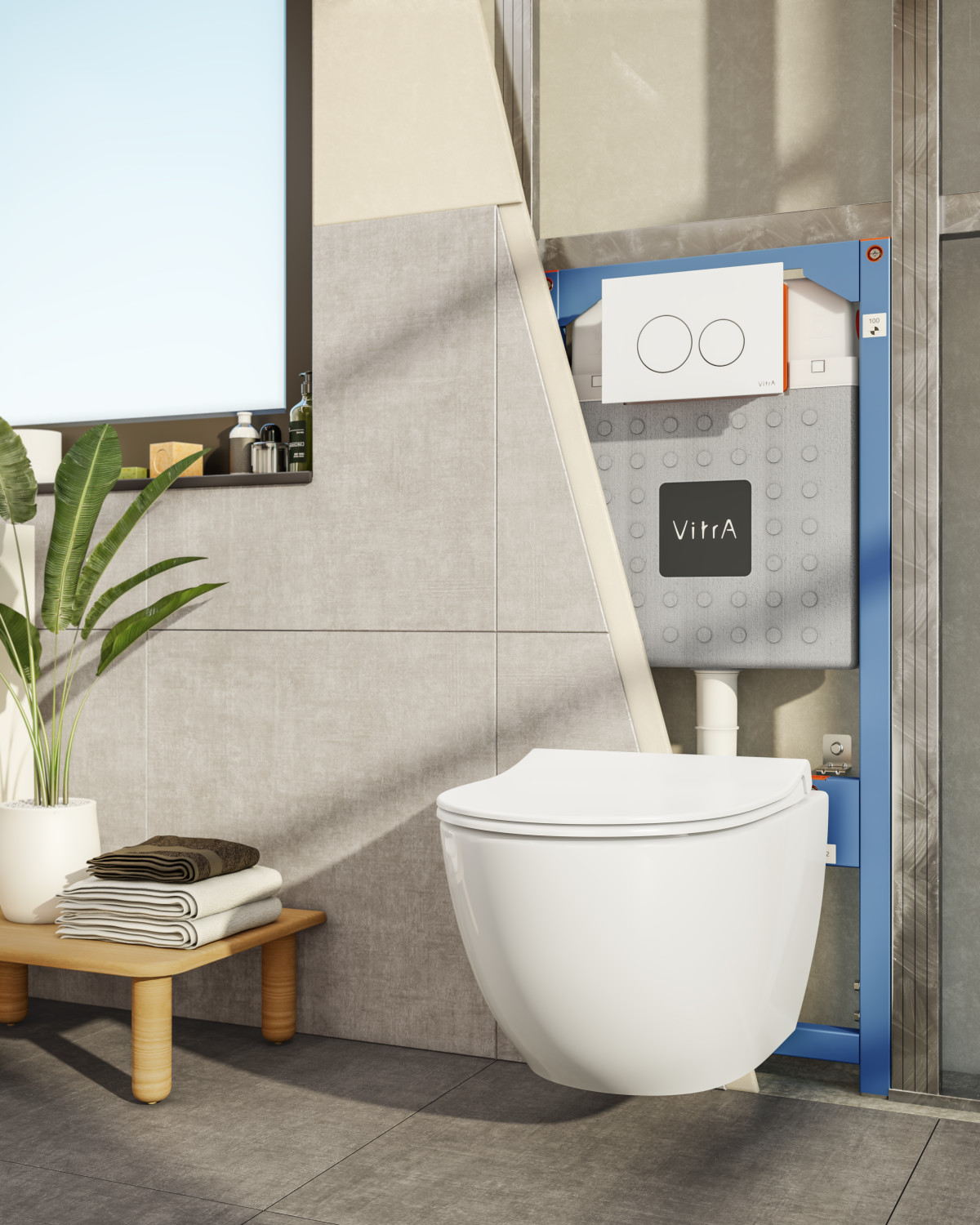 Инсталляция для подвесного унитаза VitrA V12 762-5800-01 без кнопки смыва