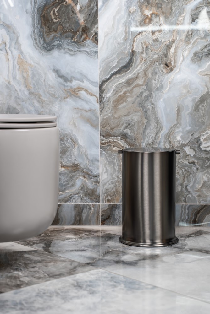 Ведро для мусора с вращающейся крышкой Gun Metal