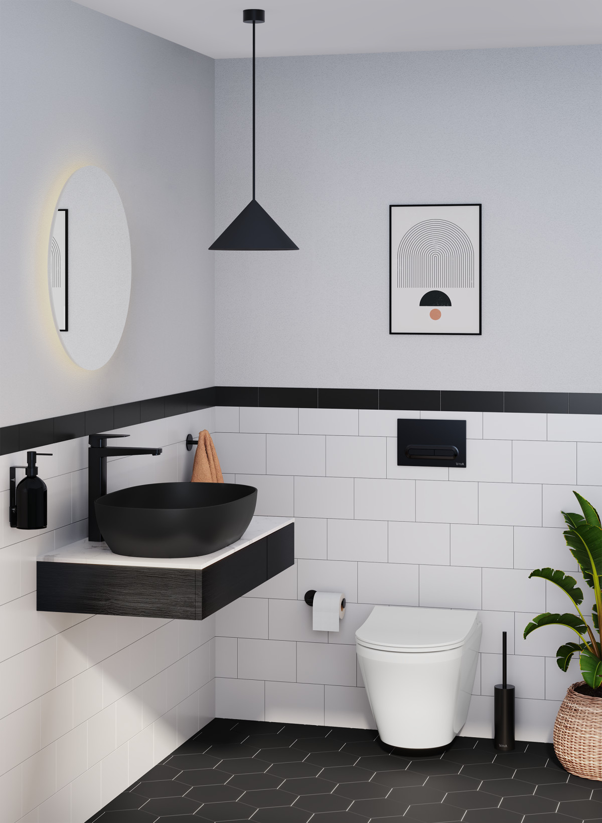 Смеситель для раковины VitrA Root Square A4273336EXP однорычажный матовый черный латунь