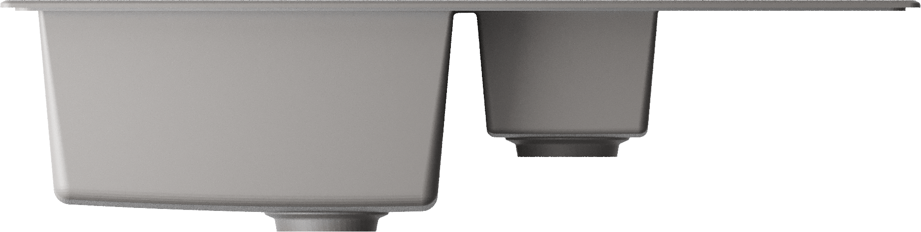 Кухонная мойка omoikiri daisen 86-2-gr artgranit/leningrad grey 860 x 510 x 195