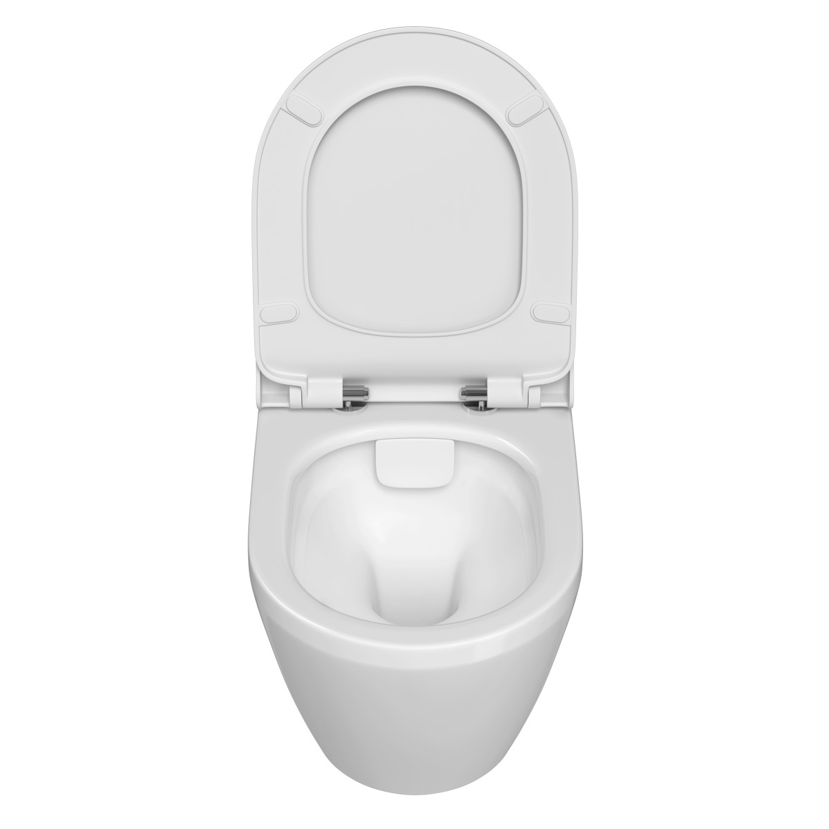 Инсталляция с унитазом VitrA Integra Round 9004B003-7202 комплект 4 в 1 с сиденьем микролифт безободковый цвет клавиши матовый хром