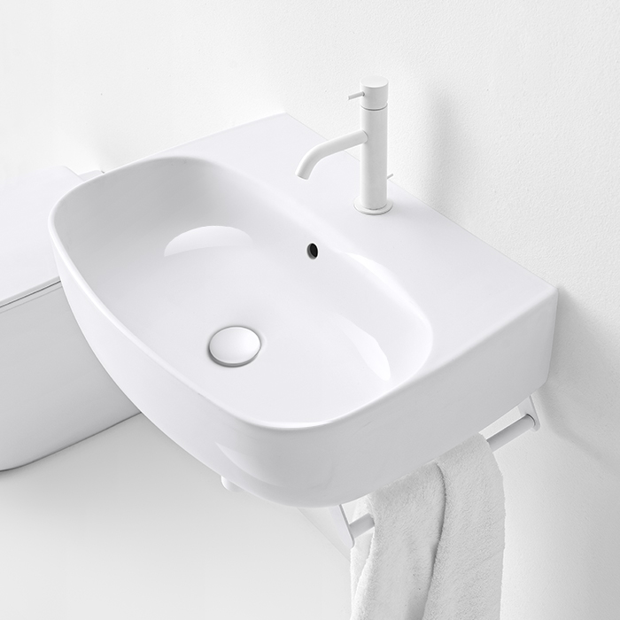 Kerasan nolita раковина 60х45 см, 1 отв., подвесная/накладная, цвет: белый глянцевый