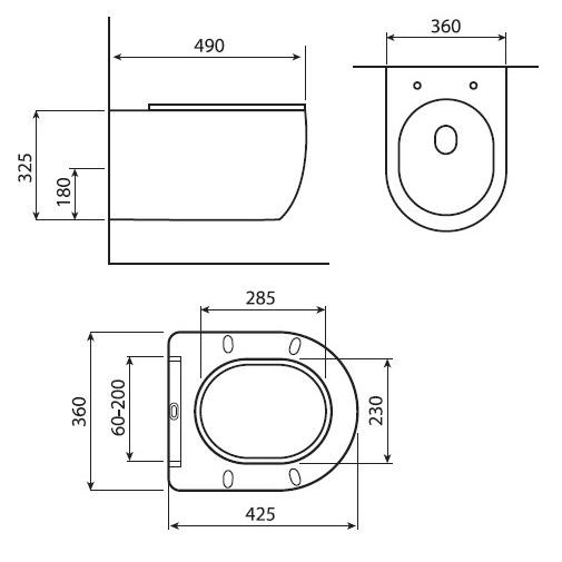 Крышка-сиденье для унитаза allen brau fantasy smartfix, soft-close 4.11005.an антрацит