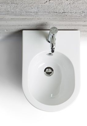 Биде подвесное e-line белый глянцевый simas