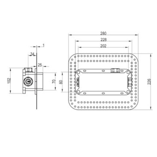 Универсальный корпус для скрытого монтажа однорычажного смесителя
