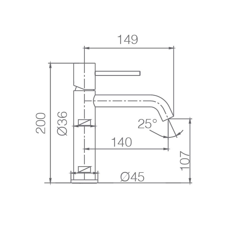Смеситель для раковины imex monza bdm039-1nq brushed nickel