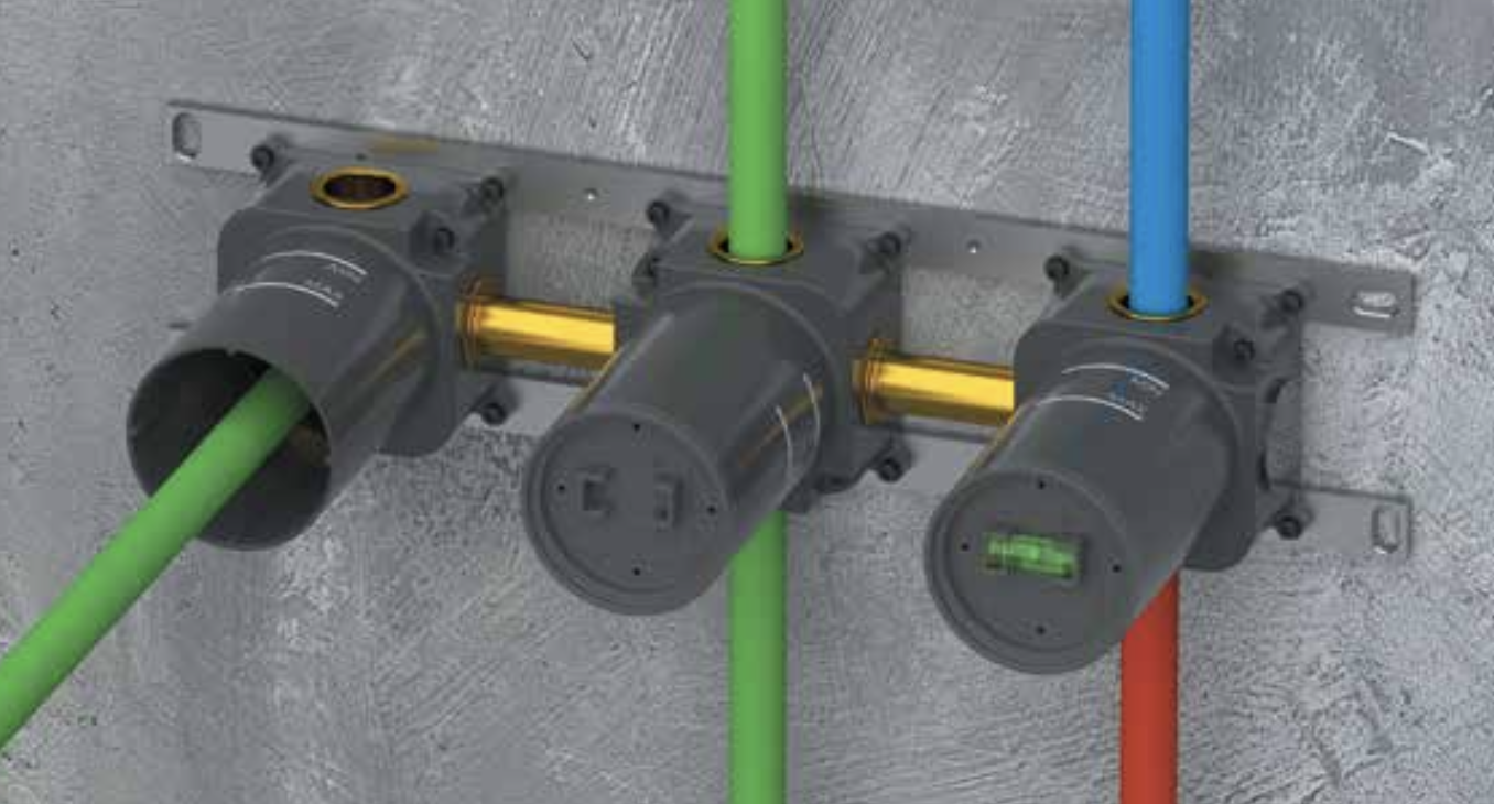 Скрытая часть горизонтальная на 3 выхода remer wbox97d3