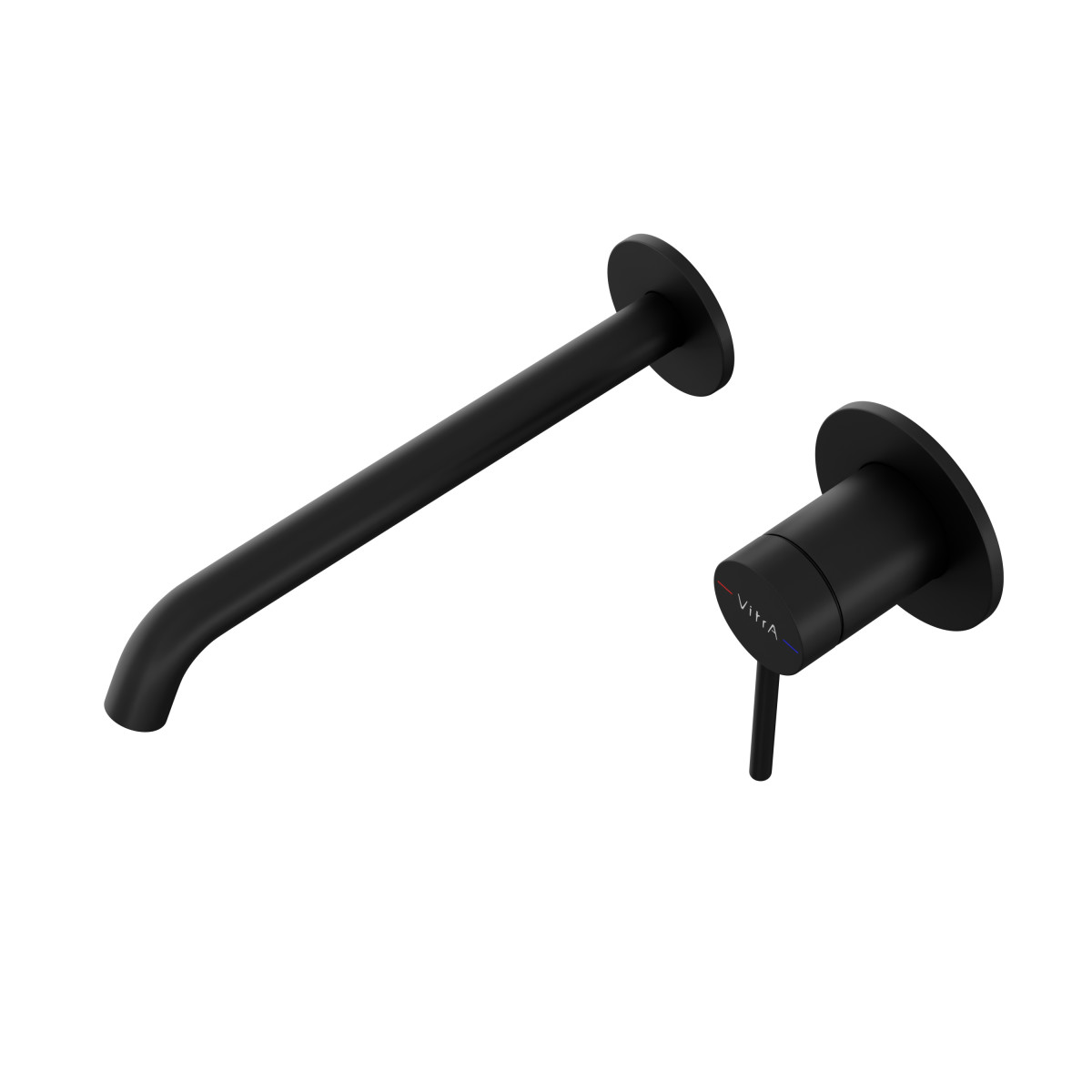 Встраиваемый смеситель для раковины VitrA Minimax Round A4354936EXP однорычажный матовый черный латунь